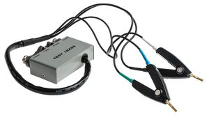 Test Lead BNC Plug - 2x Kelvin Clip Black / Grey